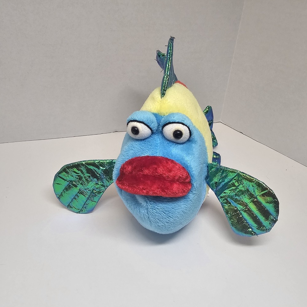 GANZ Webkinz Pucker Colorful Fish Plush‎ Iridescent Fins. Big Lips